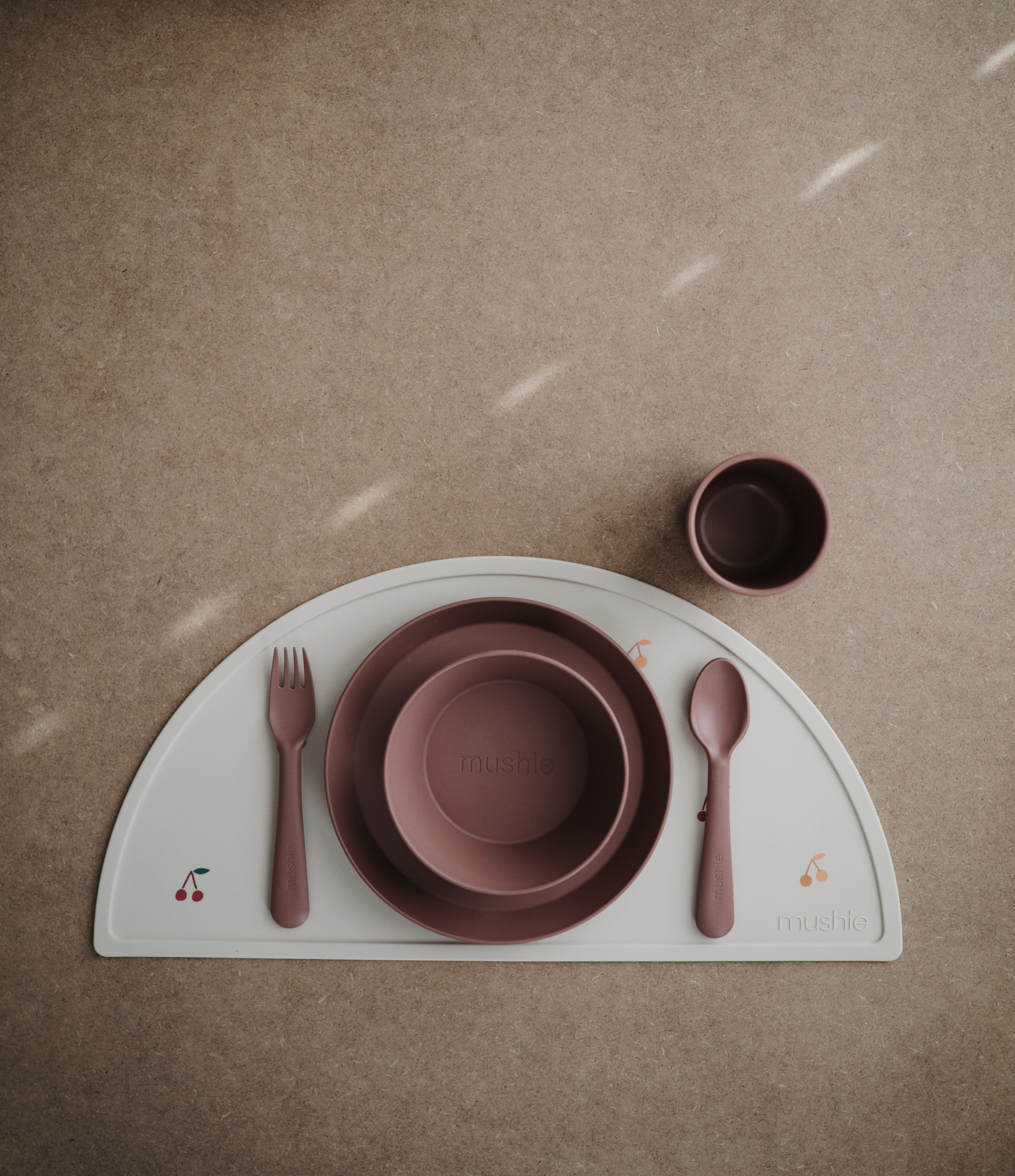 MUSHIE - Mushie Κουτάλι-Πιρούνι Σετ 2 Τμχ Woodchuck