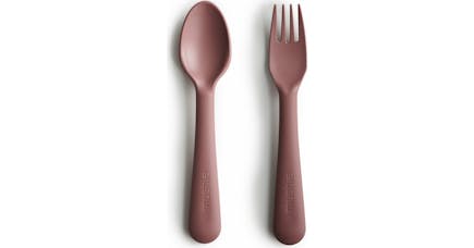 MUSHIE - Mushie Κουτάλι-Πιρούνι Σετ 2 Τμχ Woodchuck