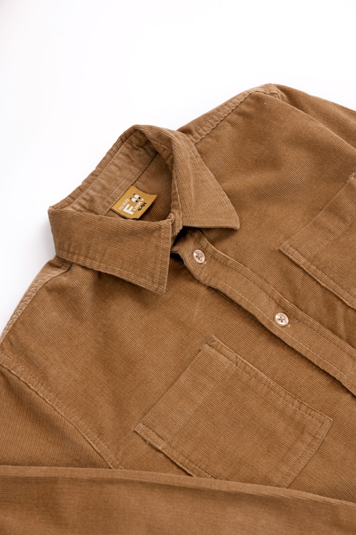  - Funky Παιδικό Πουκάμισο Κοτλέ Caramel