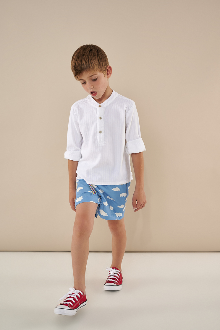 TWO IN A CASTLE - Two In A Castle Παιδικό Μαγιό Boxers Clouds Allover