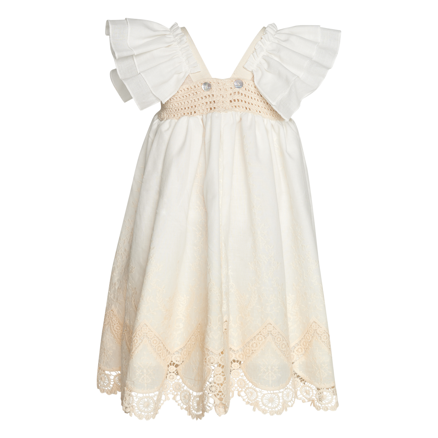 TWO IN A CASTLE - Two In A Castle Φόρεμα Magnolia Embroidery Εκρού