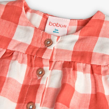 BOBOLI - Boboli Βρεφικό Φόρεμα & Φουφούλα Καρό