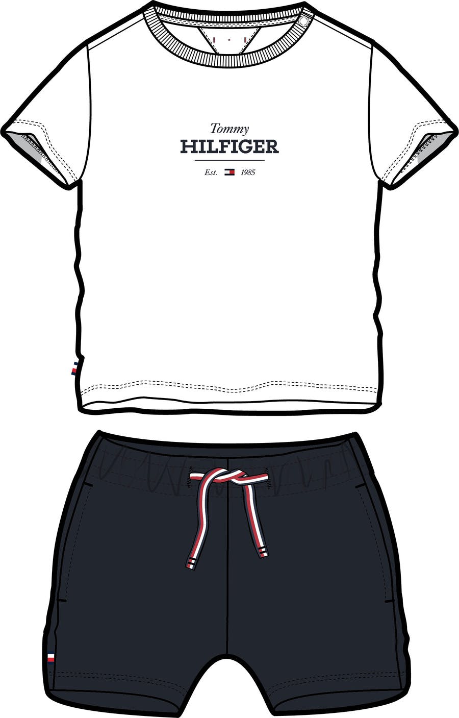 TOMMY HILFIGER - Tommy Hilfiger Βρεφικό Σετ Μπλούζα & Σορτς