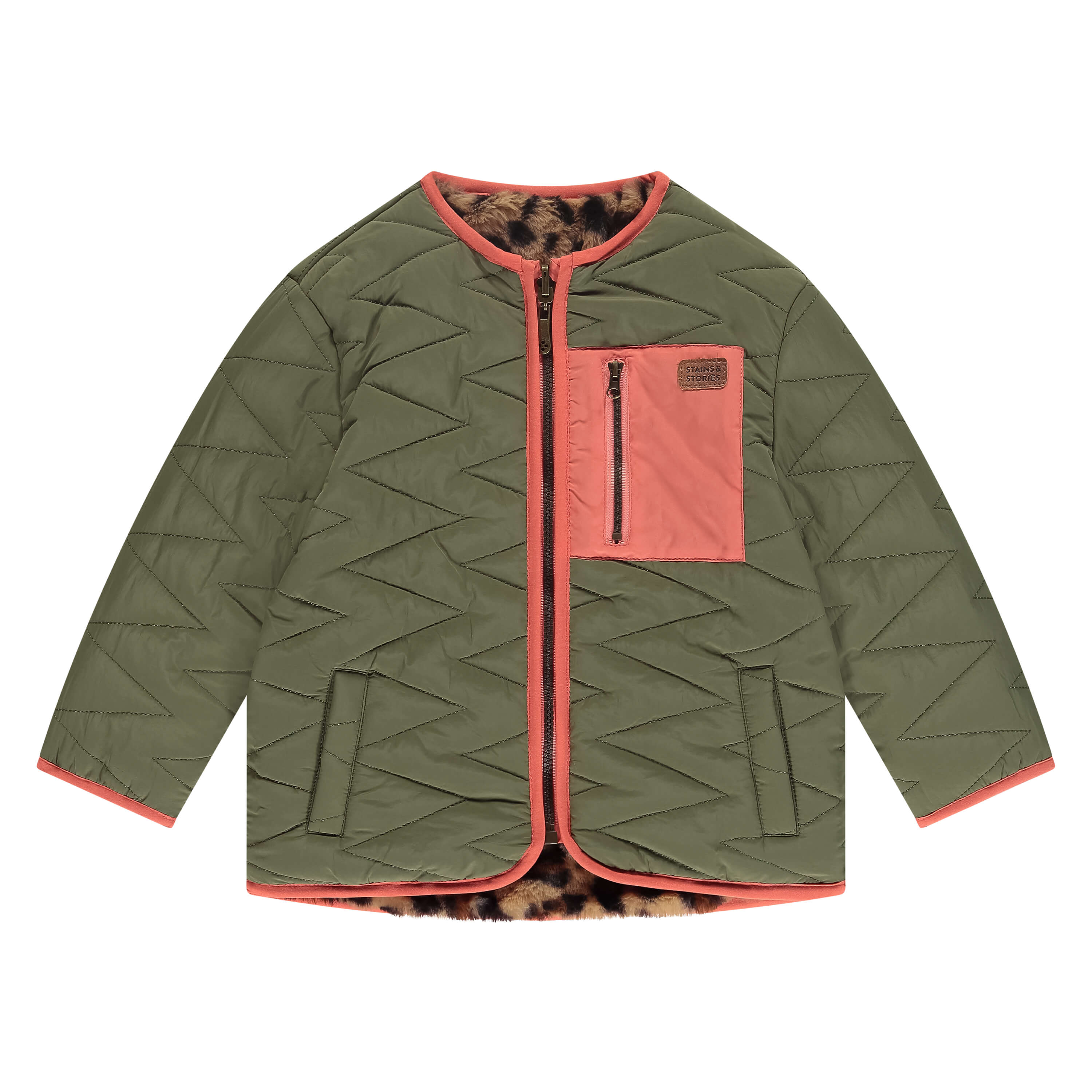 STAINS & STORIES - Stains Stories Μπουφάν Διπλής Όψης Χακί