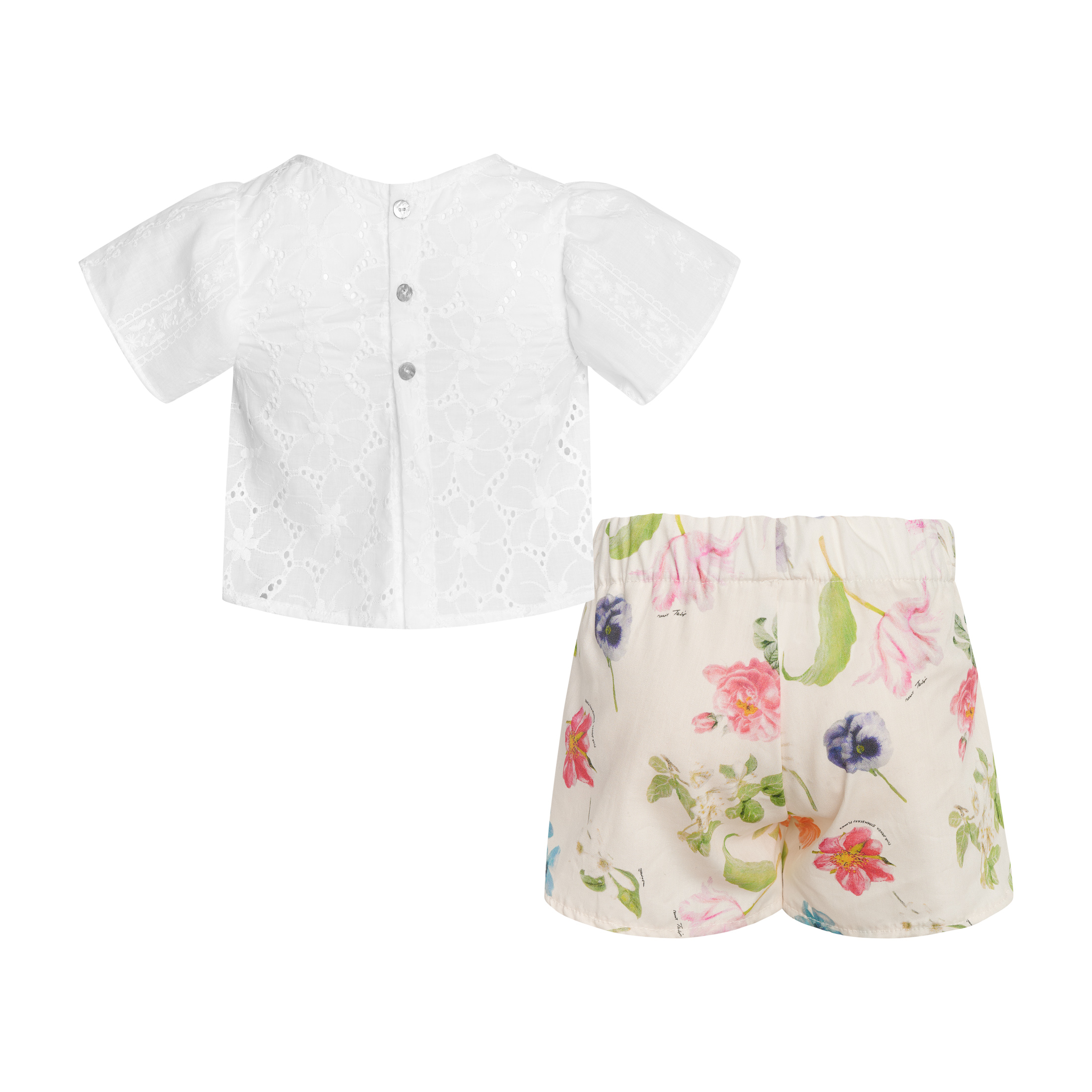 TWO IN A CASTLE - Two In A Castle Παιδικό Σετ Μπλούζα & Σορτς Broderie