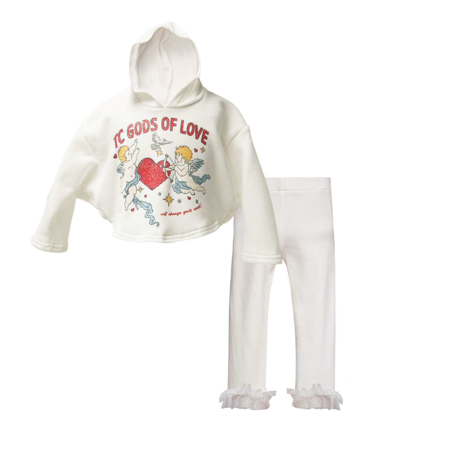  - Two In A Castle Σετ Πόντσο & Κολάν Εκρού