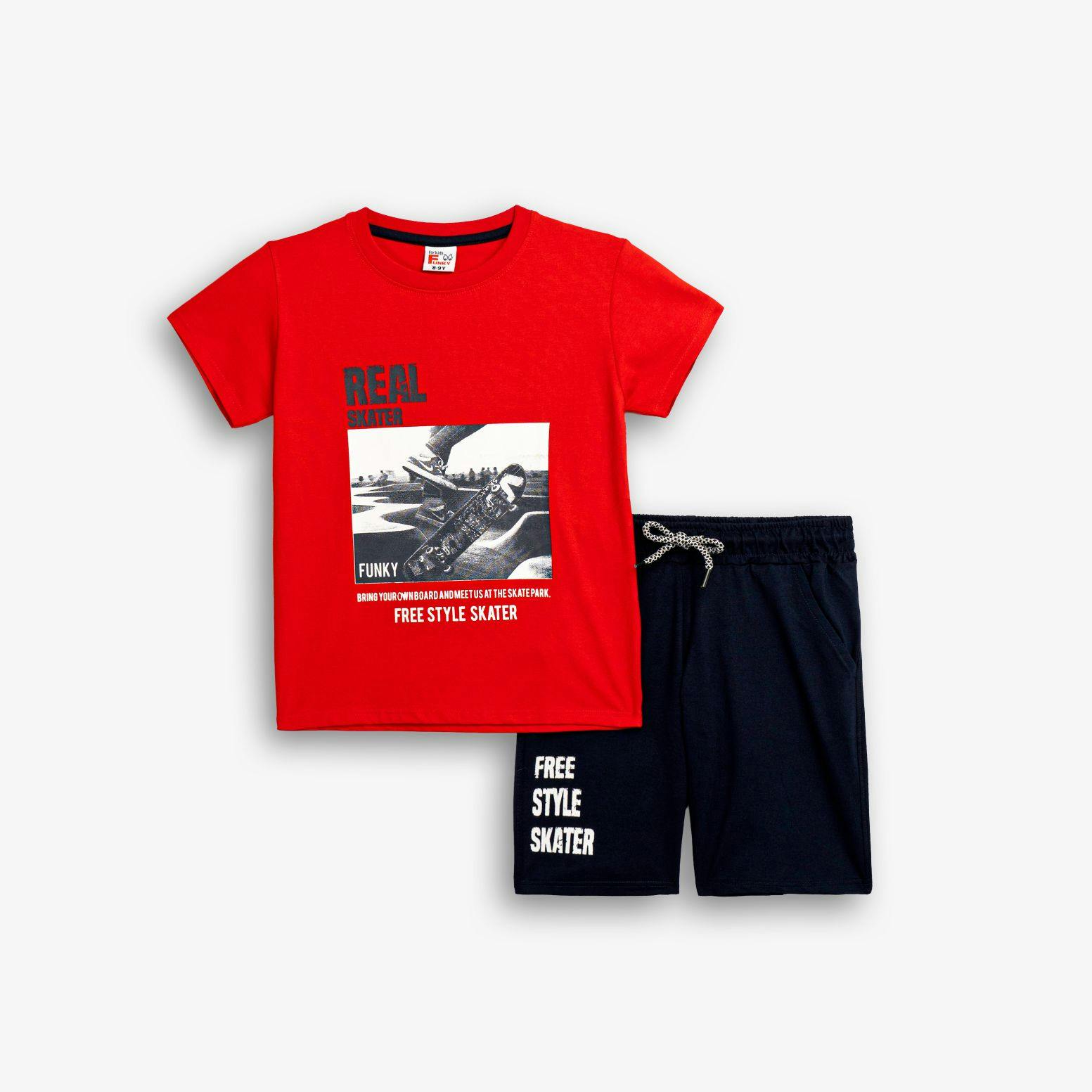 FUNKY - Funky -ΣΕΤ ΒΕΡΜΟΥΔΑ ΦΟΥΤΕΡ ΑΧΝ. ΕΙΣΑΓ. ΠΑΙΔ. ΑΓΟΡΙ ΟΕ ΚΟΚΚΙΝΟ/ΜΠΛΕ