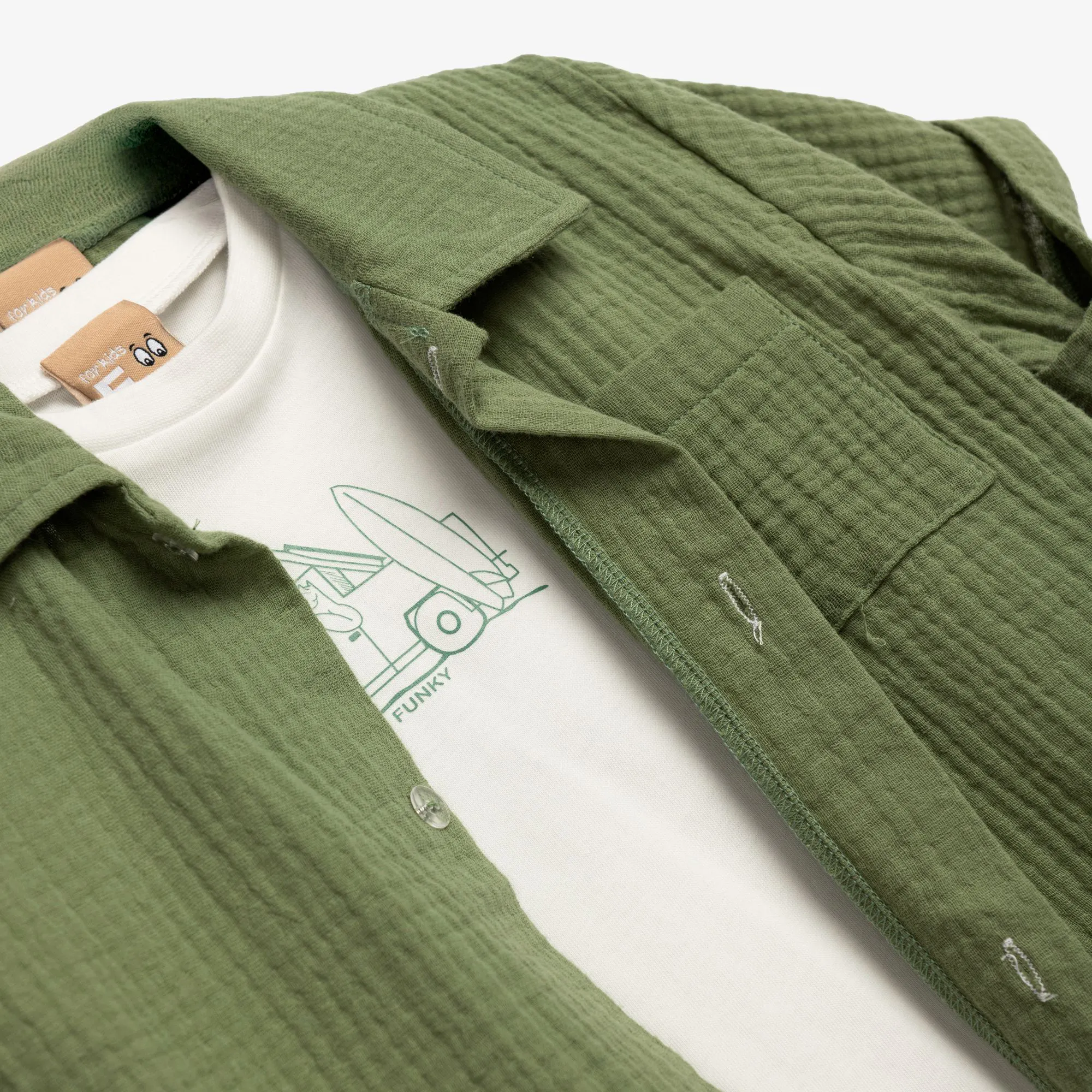 FUNKY - Funky Σετ Πουκάμισο Μπλούζα Σορτς