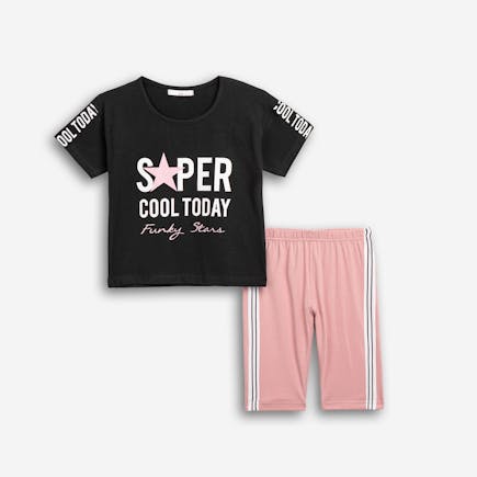 FUNKY - Funky -ΣΕΤ ΚΟΛΑΝ ΠΟΔΗΛΑΤΙΚΟ ΚΑΛΤΣΑ ΛΥΚΡΑ ΕΙΣΑΓ. ΠΑΙΔ. ΚΟΡΙΤΣΙ ΟΕ ΜΑΥΡΟ/ΑΓΡΙΟ ΤΡΙΑΝΤΑΦΥΛΛΟ