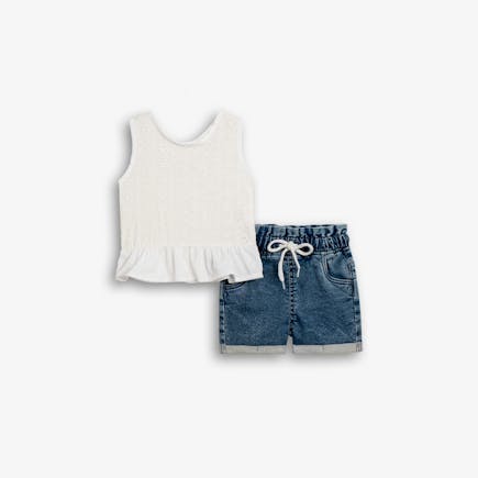 FUNKY - Funky Σετ Τοπ Broderie Σορτς