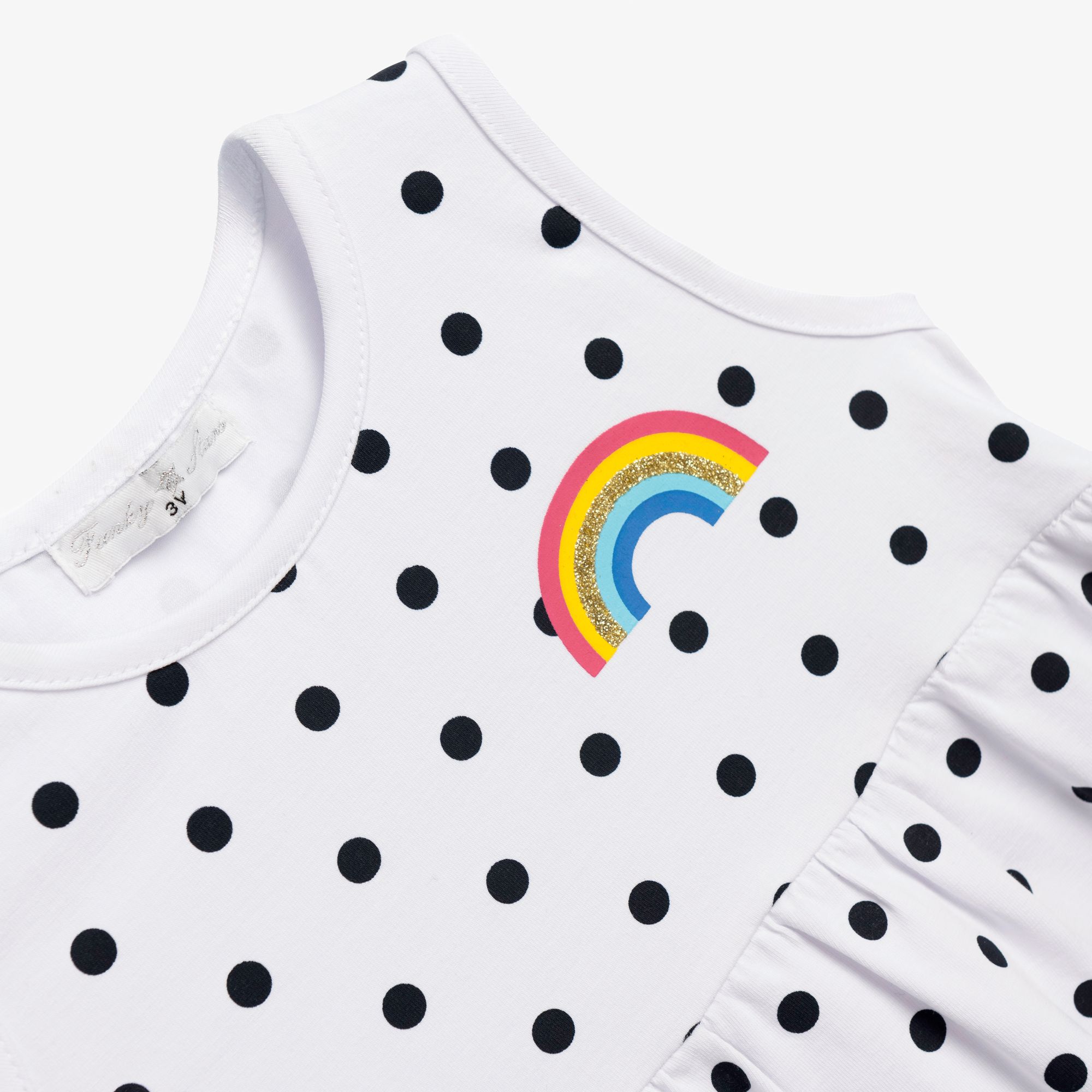 FUNKY - Funky Φόρεμα Λευκό Πουά