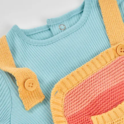 BOBOLI - Boboli Πλεκτή Σαλοπέτα Μπλούζα