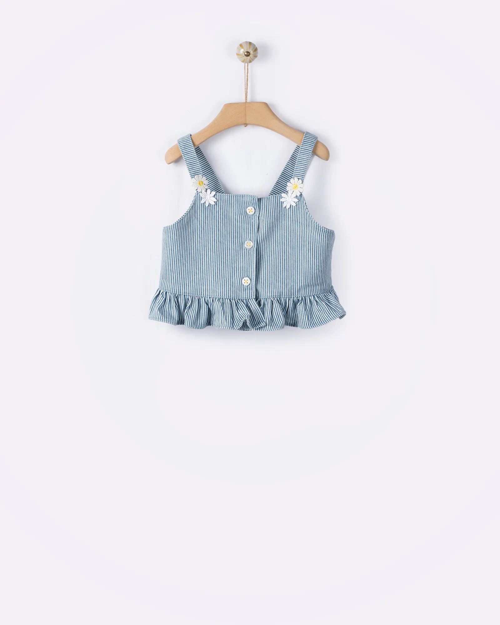 YELL-OH - Yell-Oh Ριγέ Ντένιμ Τοπ