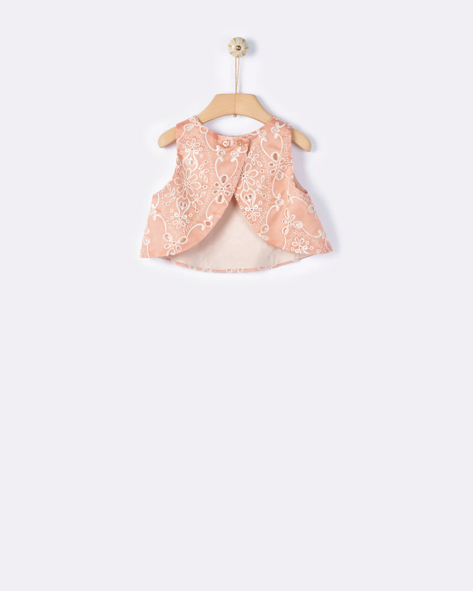 YELL-OH - Yell-Oh Κεντητό Τοπ Peach Quartz