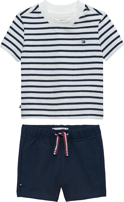 TOMMY HILFIGER - Tommy Hilfiger ESSENTIAL STRIPE TEE + SHORT S
