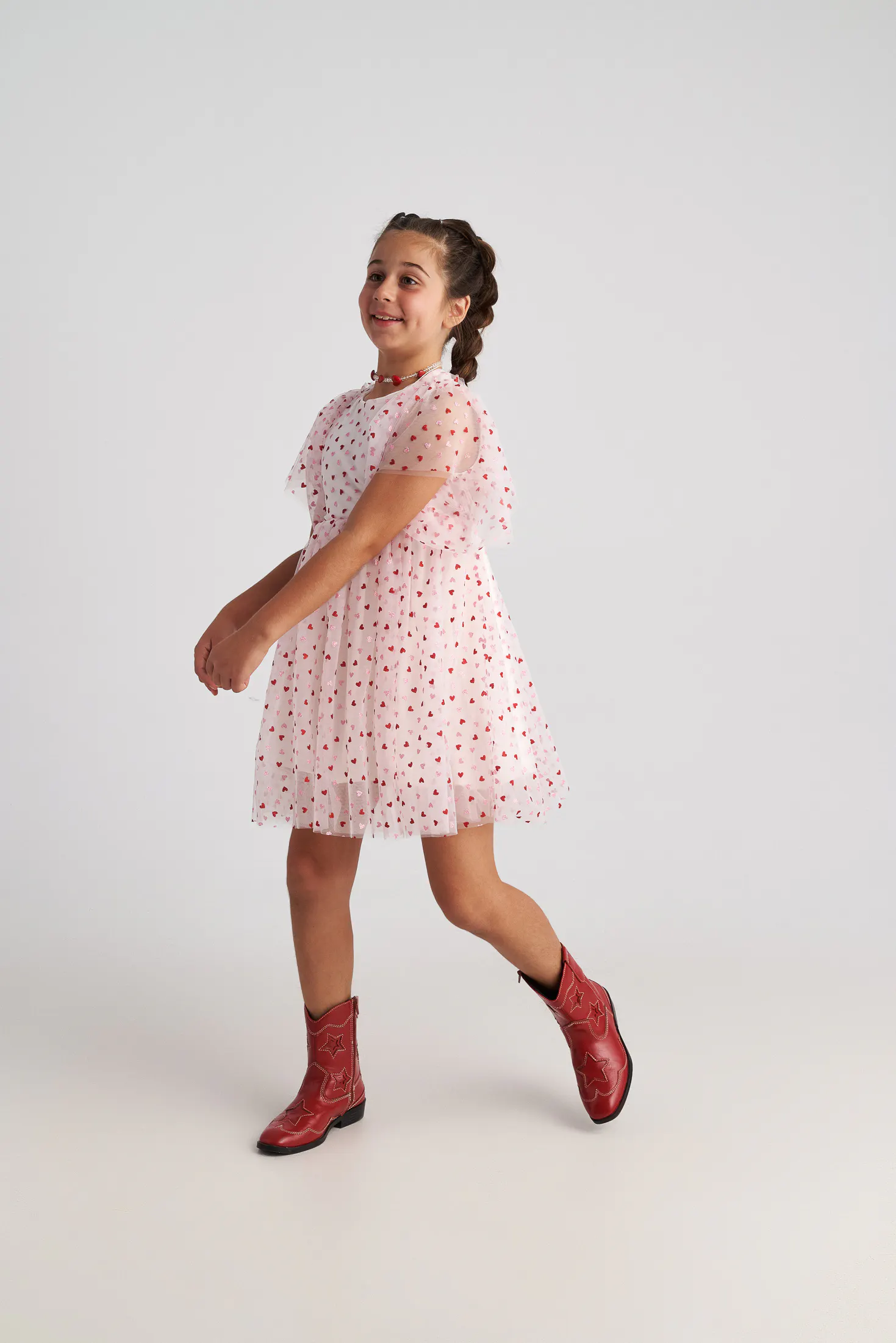 TWO IN A CASTLE - Two In A Castle Φόρεμα Τούλι Καρδούλες