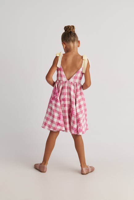 TWO IN A CASTLE - Two In A Castle Φόρεμα Καρό Ροζ