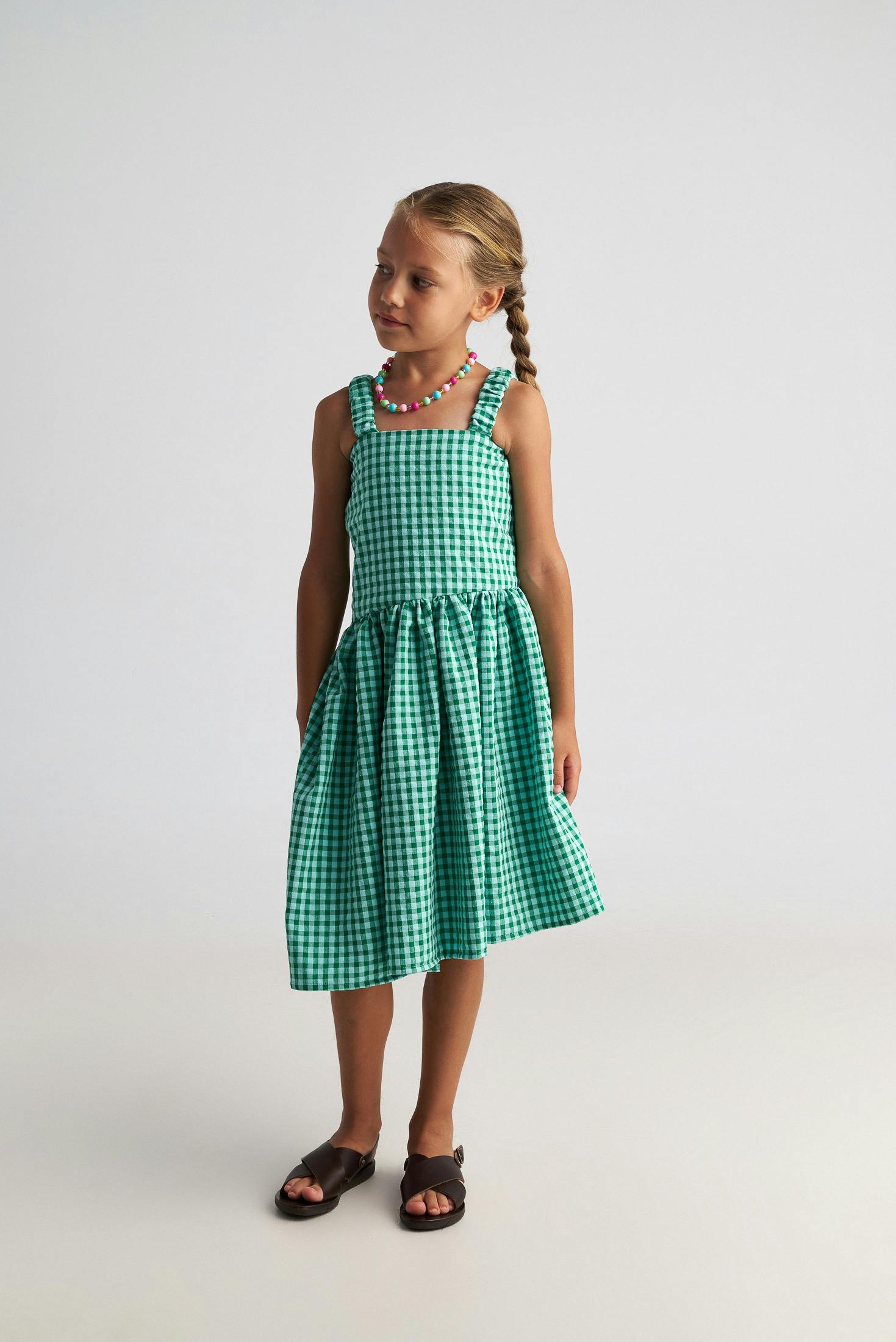 TWO IN A CASTLE - Two In A Castle Φόρεμα Καρό Πράσινο