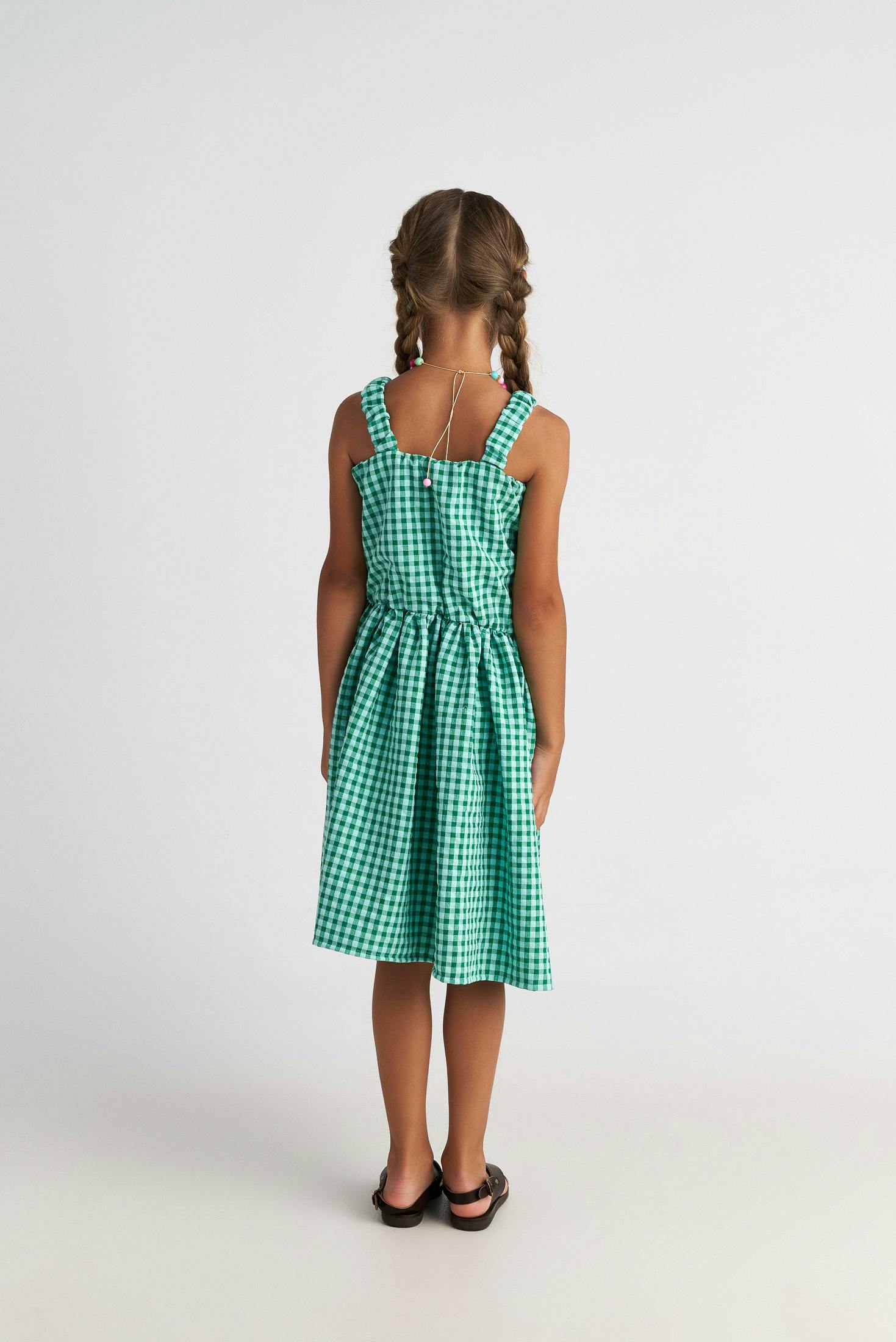 TWO IN A CASTLE - Two In A Castle Φόρεμα Καρό Πράσινο
