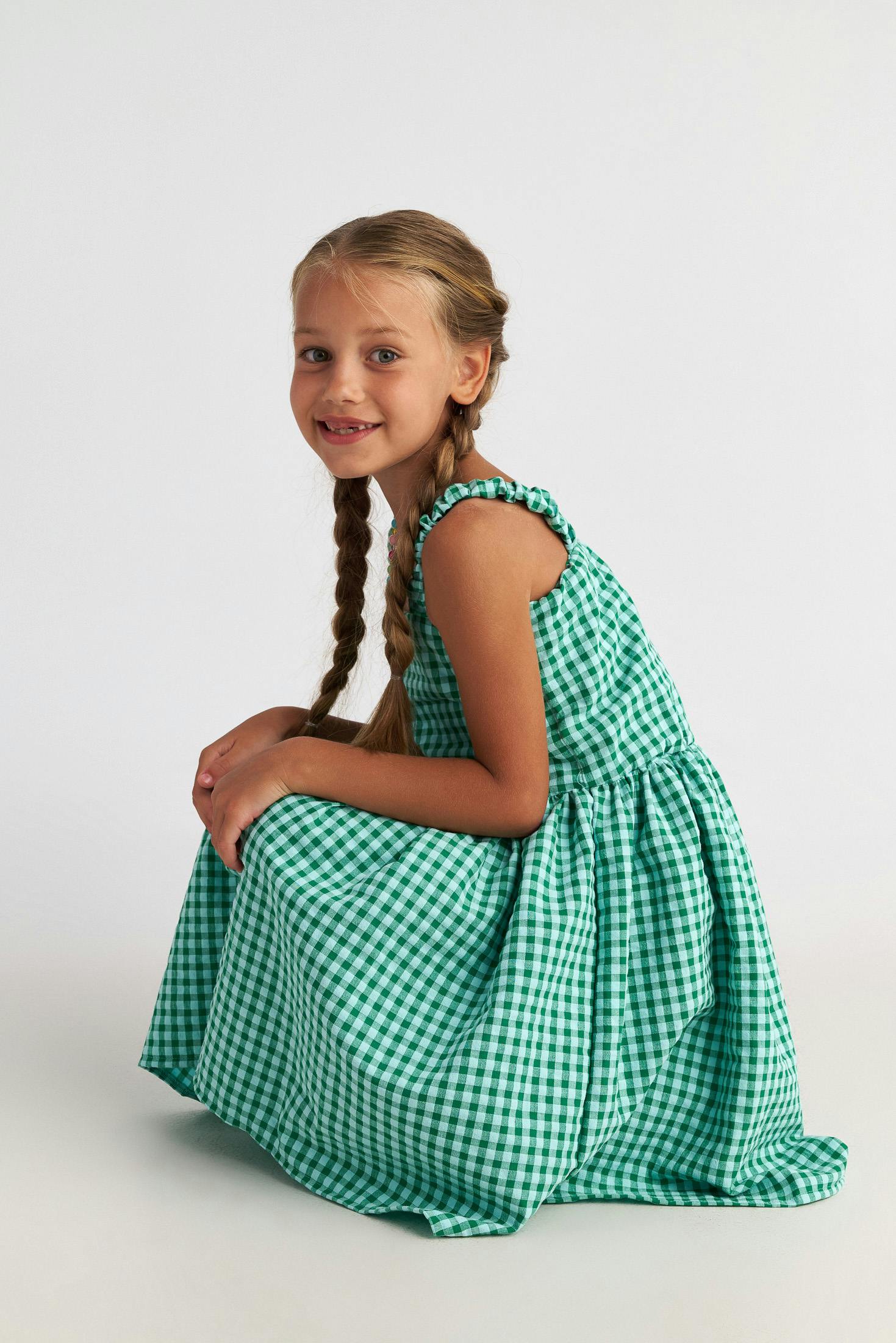 TWO IN A CASTLE - Two In A Castle Φόρεμα Καρό Πράσινο