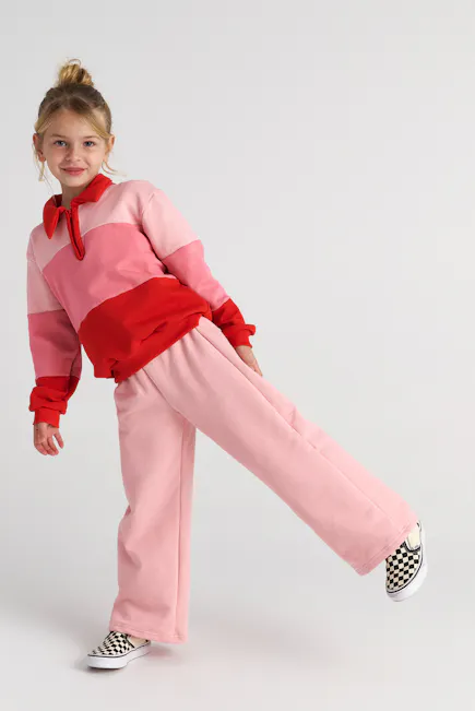 TWO IN A CASTLE - Two In A Castle TC RASPBERRY PUFF SET W/TENNIS SWEATER & PANTS KID --- ΣΕΤ ΚΟΡΙΤΣΙ ΜΝ