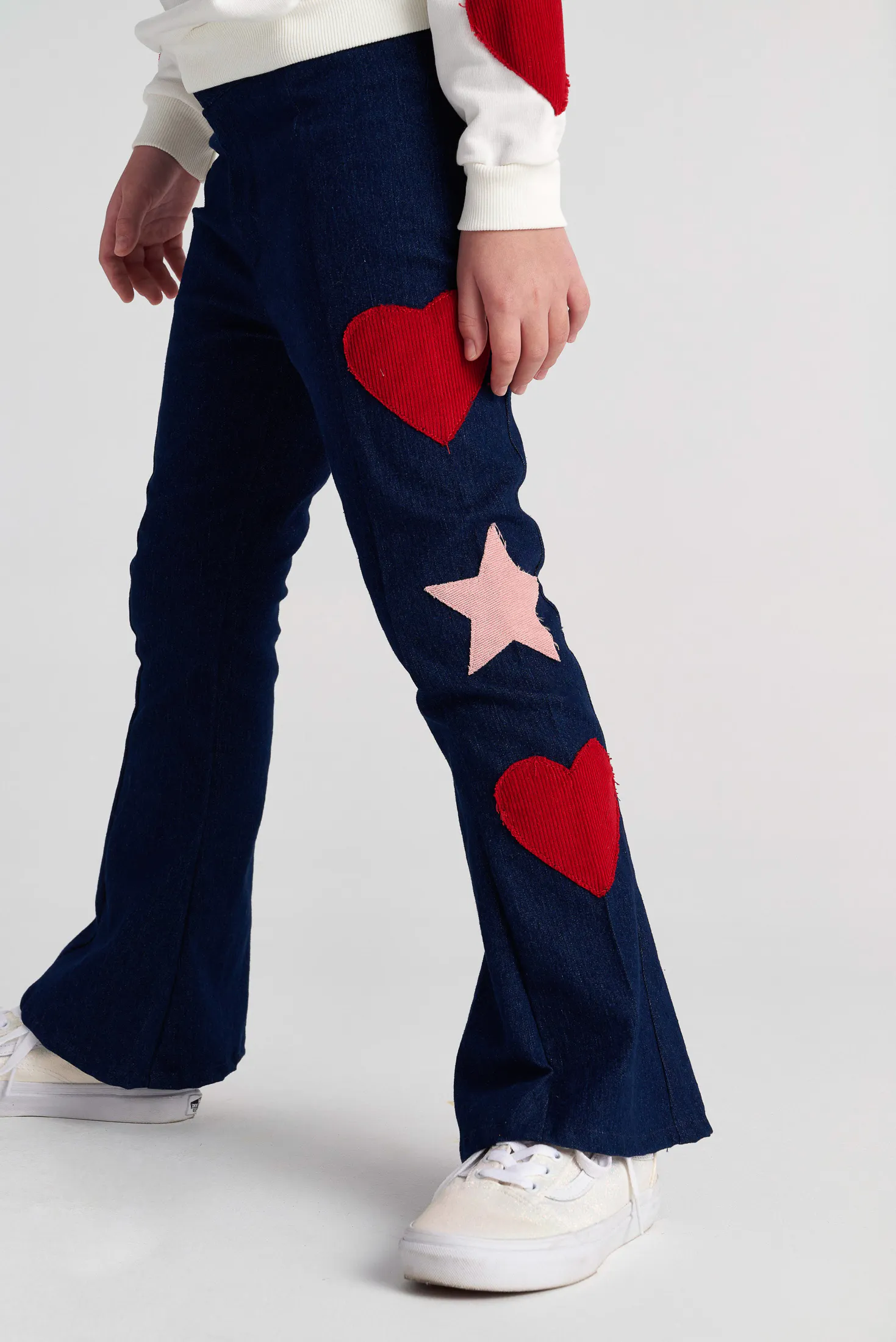 TWO IN A CASTLE - Two In A Castle TC GALACTIC HEARTS EMBROIDERED DENIM FLARE PANTS KID+ --- ΠΑΝΤ/ΝΙ ΤΖΗΝ-ΥΦ Κ