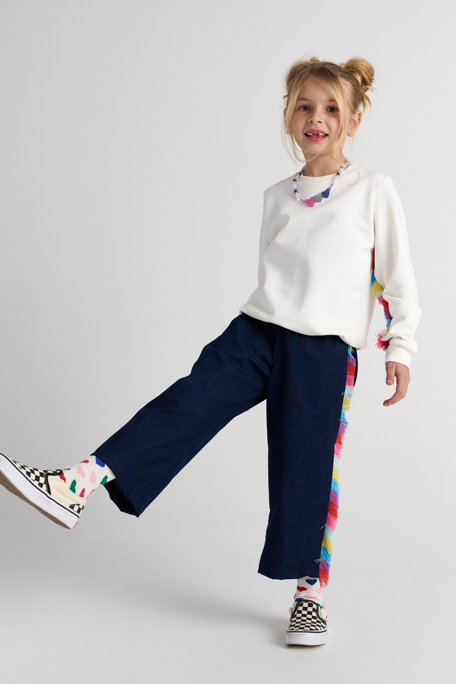 TWO IN A CASTLE - Two In A Castle TC RAINBOW FRINGES SWEATER TOP KID+ --- ΜΠΛΟΥΖΑ ΚΟΡΙΤΣΙ Μ