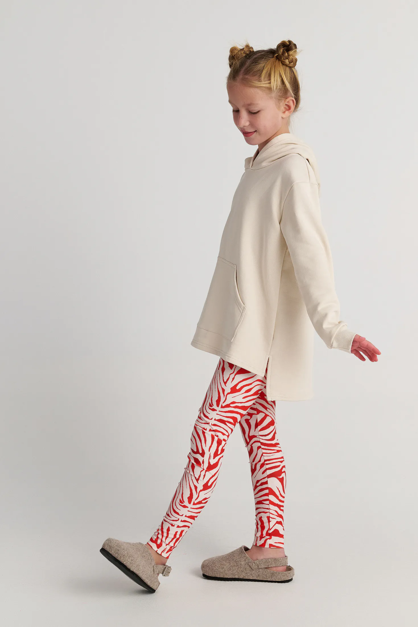TWO IN A CASTLE - Two In A Castle TC RED SAFARI SET W/HOODED TOP & ATHLETIC LEGGINGS KID+ --- ΣΕΤ ΚΟΡΙΤΣΙ ΜΝ