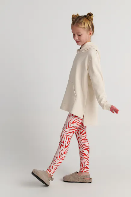 TWO IN A CASTLE - Two In A Castle TC RED SAFARI SET W/HOODED TOP & ATHLETIC LEGGINGS KID+ --- ΣΕΤ ΚΟΡΙΤΣΙ ΜΝ