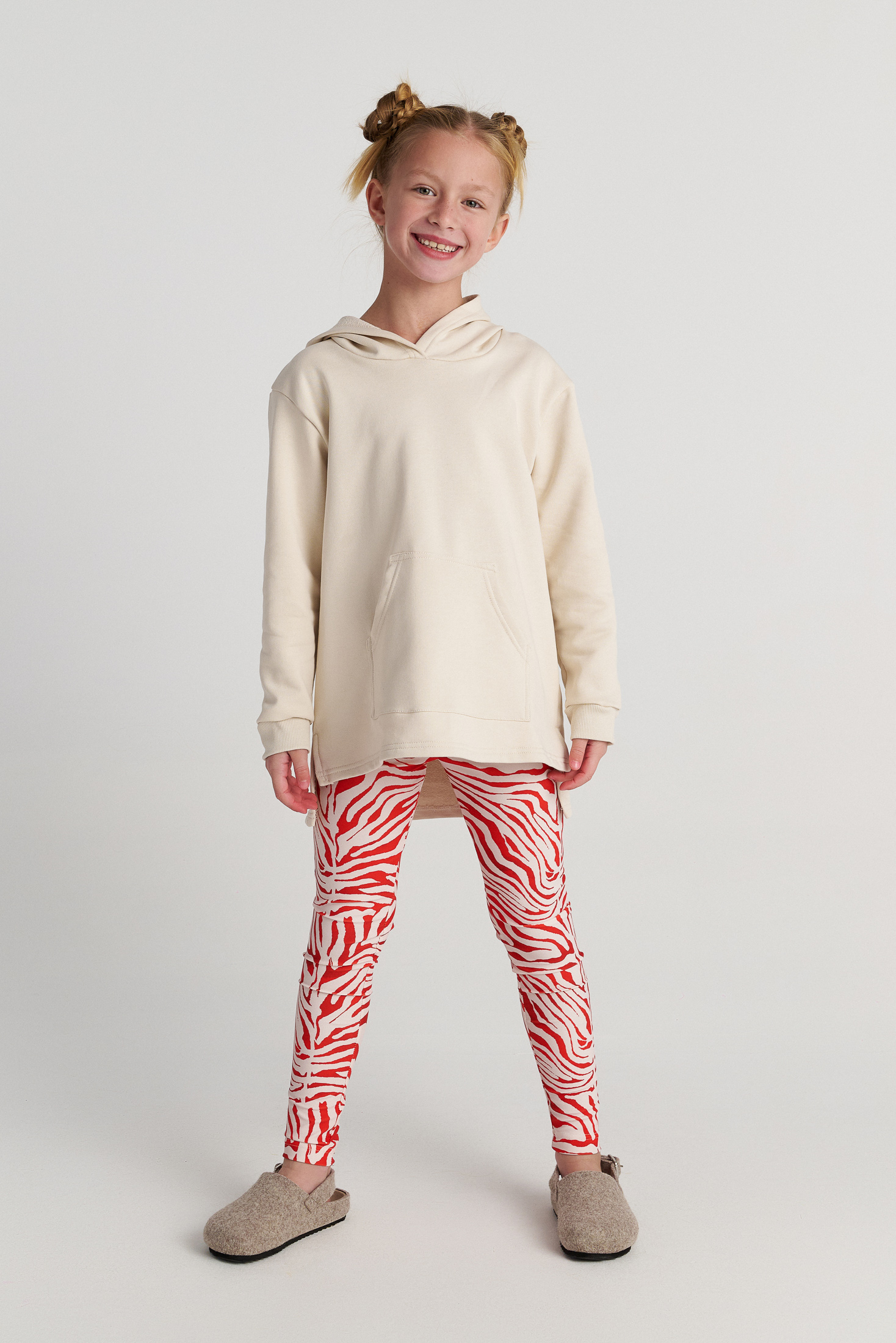 TWO IN A CASTLE - Two In A Castle TC RED SAFARI SET W/HOODED TOP & ATHLETIC LEGGINGS KID+ --- ΣΕΤ ΚΟΡΙΤΣΙ ΜΝ
