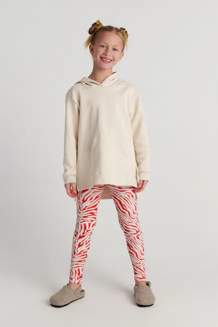 TWO IN A CASTLE - Two In A Castle TC RED SAFARI SET W/HOODED TOP & ATHLETIC LEGGINGS KID+ --- ΣΕΤ ΚΟΡΙΤΣΙ ΜΝ