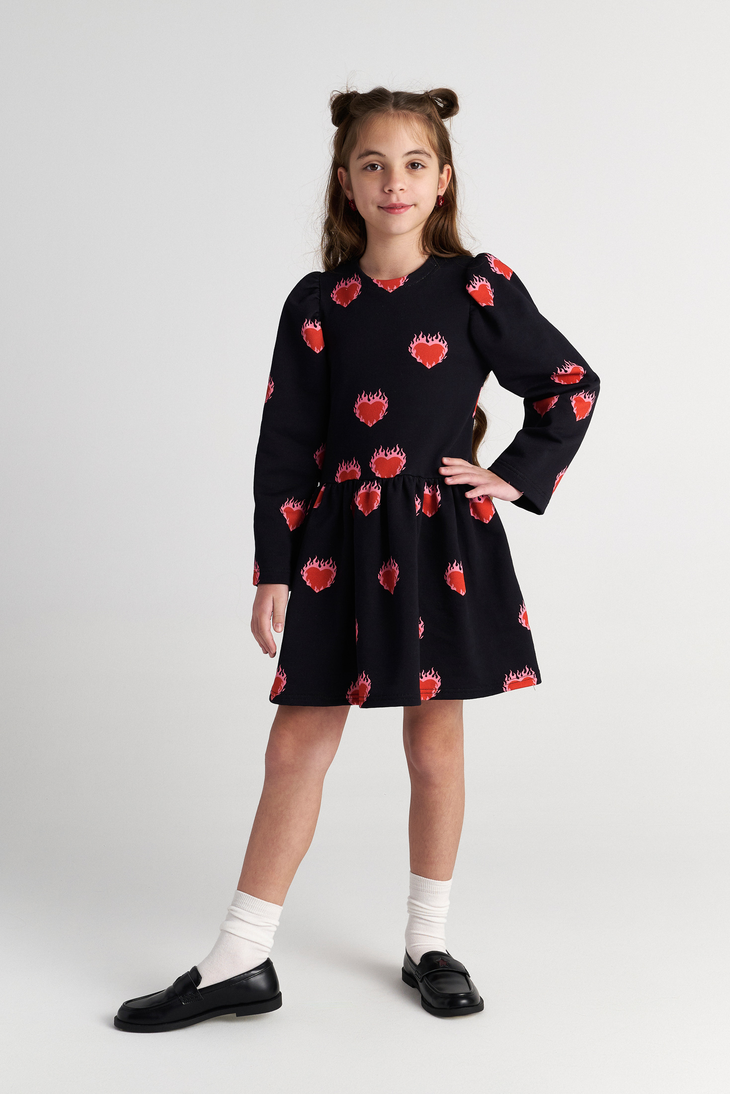 TWO IN A CASTLE - Two In A Castle TC FLAMING HEARTS ALLOVER DRESS KID --- ΦΟΡΕΜΑ