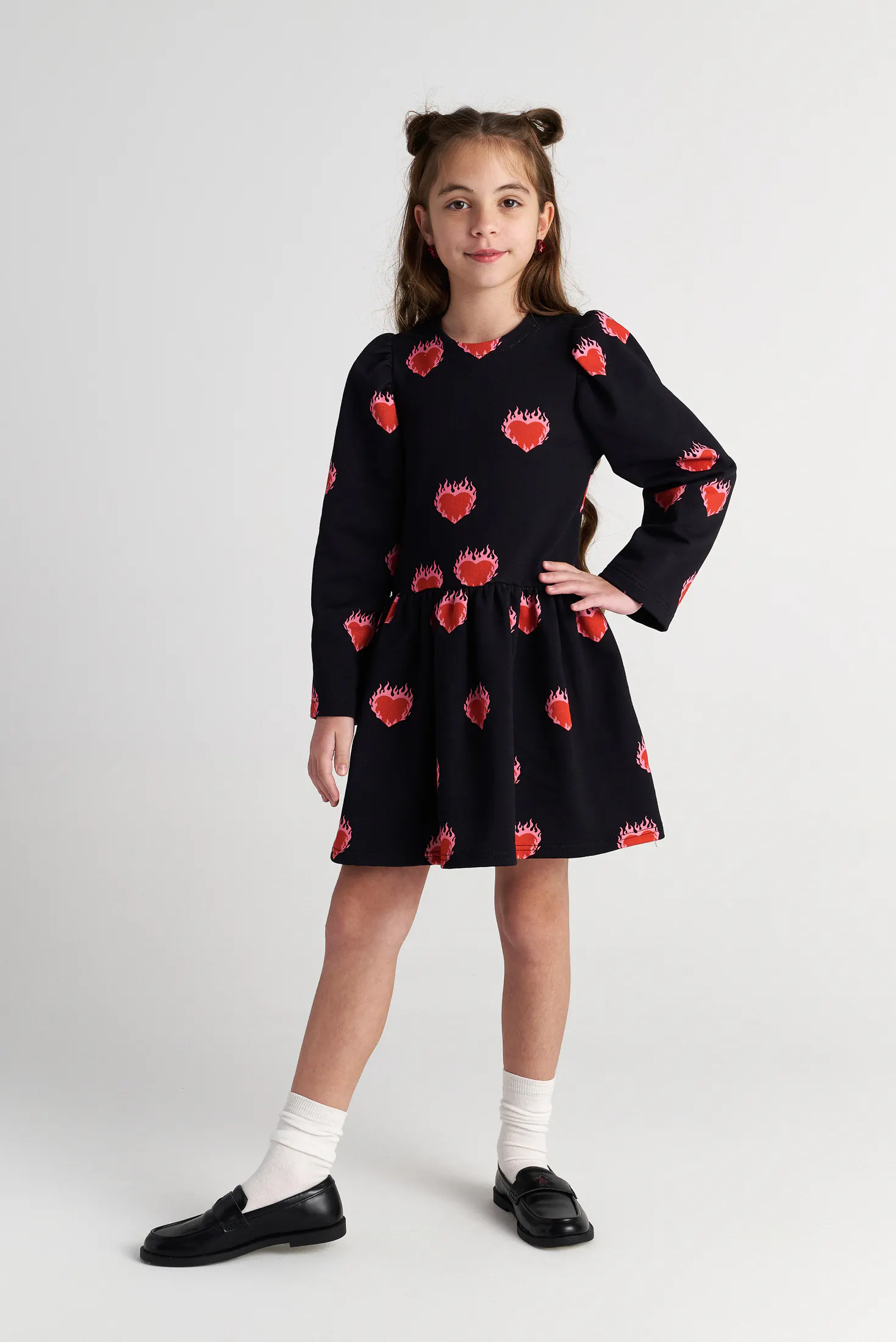 TWO IN A CASTLE - Two In A Castle TC FLAMING HEARTS ALLOVER DRESS KID --- ΦΟΡΕΜΑ