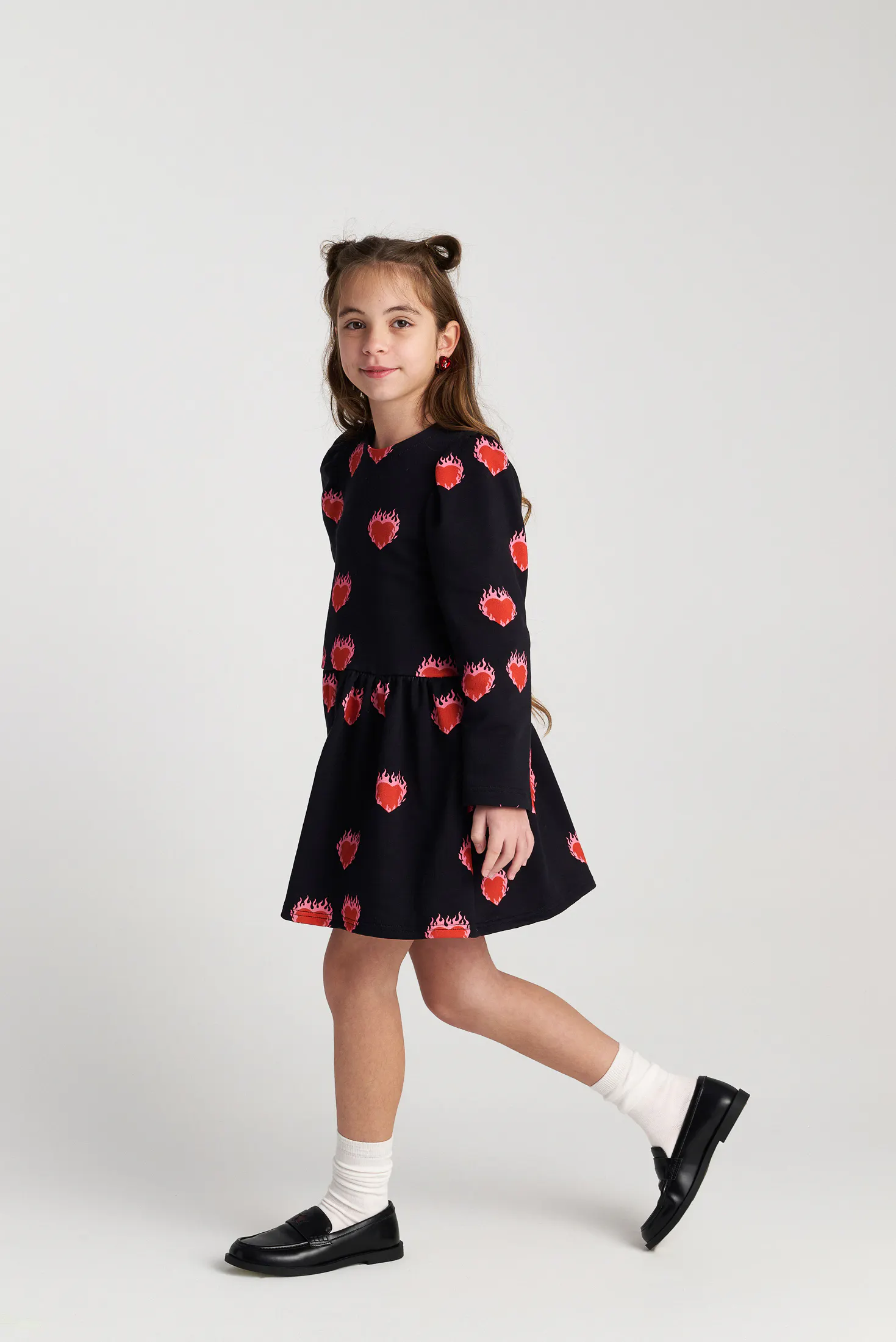 TWO IN A CASTLE - Two In A Castle TC FLAMING HEARTS ALLOVER DRESS KID --- ΦΟΡΕΜΑ