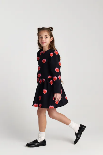 TWO IN A CASTLE - Two In A Castle TC FLAMING HEARTS ALLOVER DRESS KID --- ΦΟΡΕΜΑ