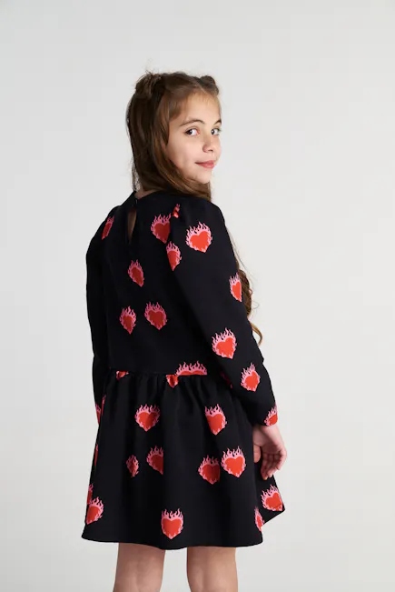 TWO IN A CASTLE - Two In A Castle TC FLAMING HEARTS ALLOVER DRESS KID --- ΦΟΡΕΜΑ