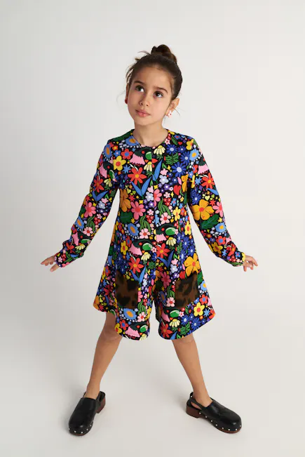TWO IN A CASTLE - Two In A Castle TC FLOWER SKY ALLOVER PLAYSUIT KID --- ΦΟΡΜΑ ΚΟΡΙΤΣΙ