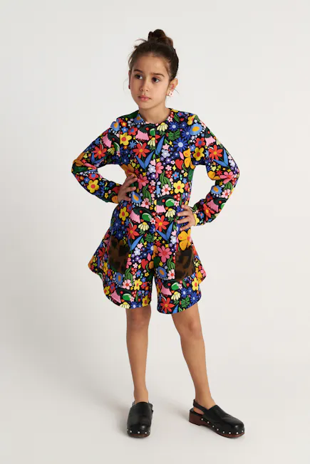 TWO IN A CASTLE - Two In A Castle TC FLOWER SKY ALLOVER PLAYSUIT KID --- ΦΟΡΜΑ ΚΟΡΙΤΣΙ