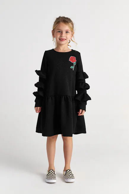 TWO IN A CASTLE - Two In A Castle TC SPARKLY ROSE RUFFLE SLEEVE DRESS KID+ --- ΦΟΡΕΜΑ