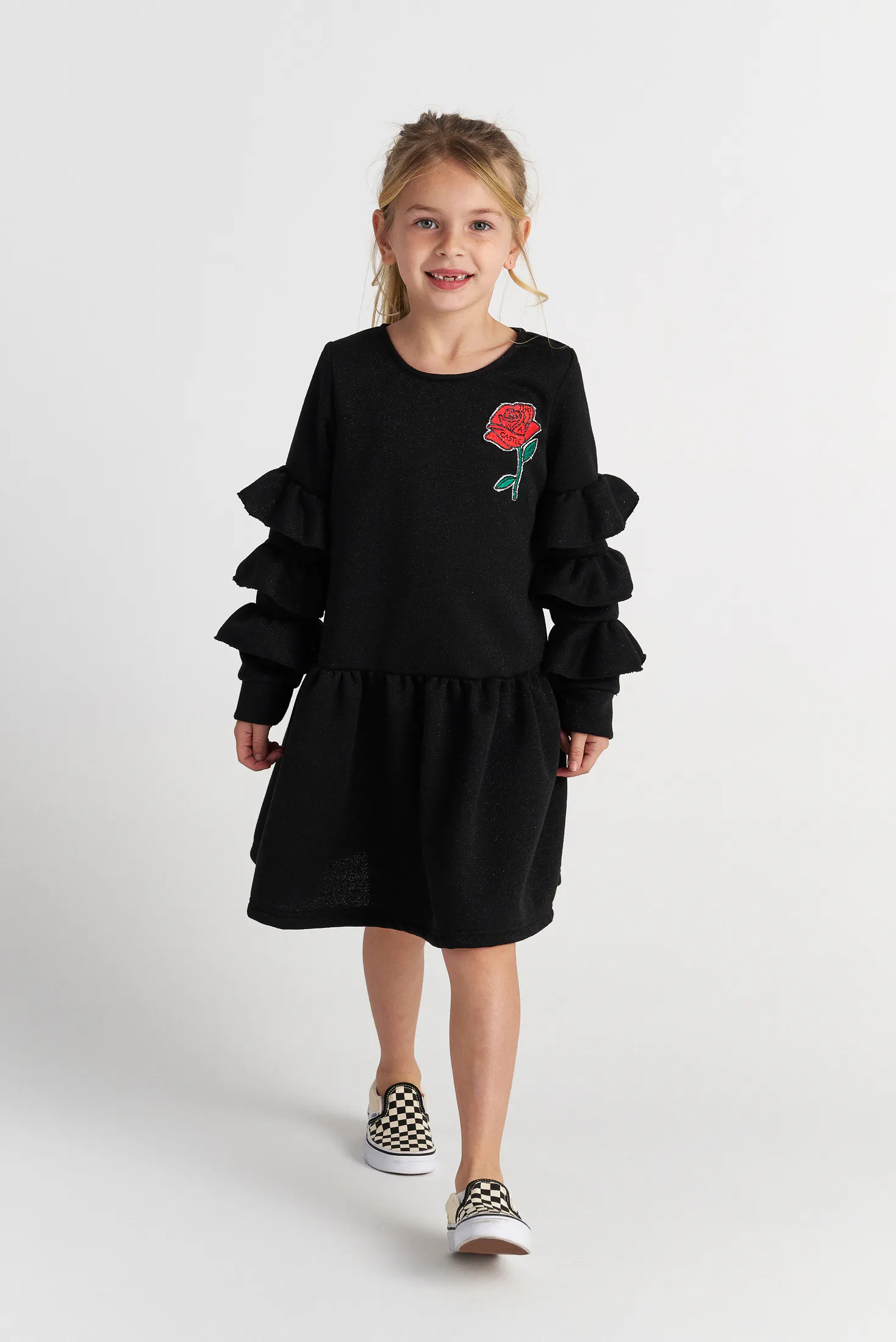 TWO IN A CASTLE - Two In A Castle TC SPARKLY ROSE RUFFLE SLEEVE DRESS KID+ --- ΦΟΡΕΜΑ