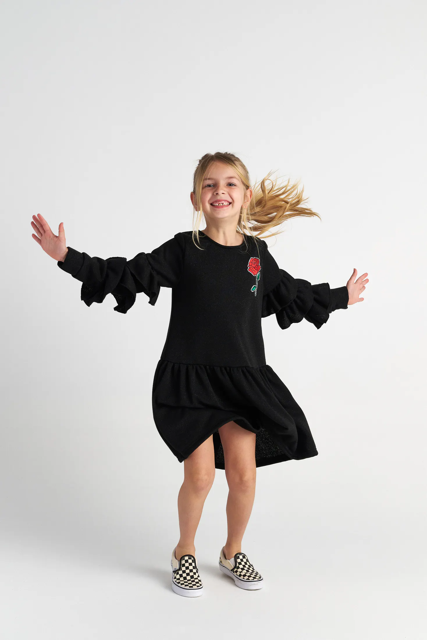 TWO IN A CASTLE - Two In A Castle TC SPARKLY ROSE RUFFLE SLEEVE DRESS KID+ --- ΦΟΡΕΜΑ