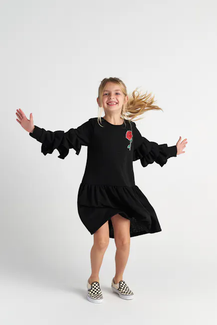 TWO IN A CASTLE - Two In A Castle TC SPARKLY ROSE RUFFLE SLEEVE DRESS KID+ --- ΦΟΡΕΜΑ