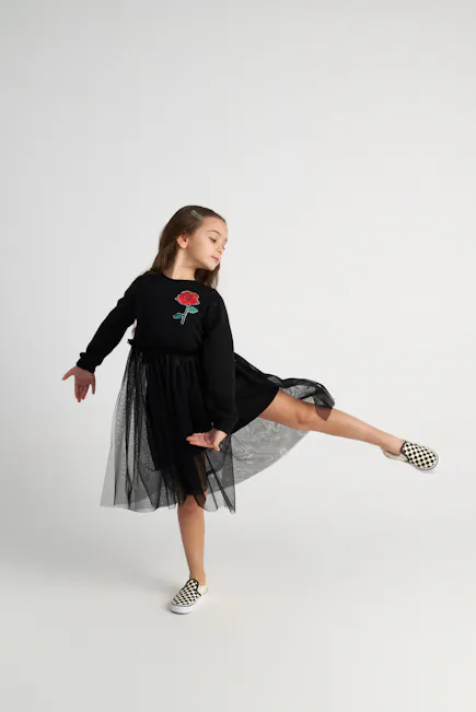 TWO IN A CASTLE - Two In A Castle TC SPARKLY ROSE SET W/TUTU TOP & SHORTS KID --- ΣΕΤ ΚΟΡΙΤΣΙ ΜΝ