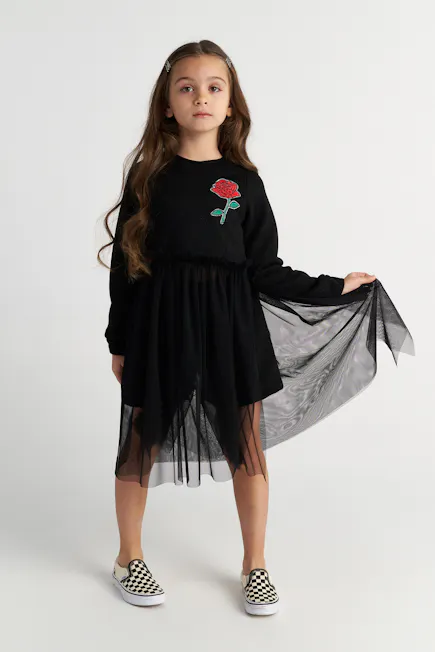 TWO IN A CASTLE - Two In A Castle TC SPARKLY ROSE SET W/TUTU TOP & SHORTS KID --- ΣΕΤ ΚΟΡΙΤΣΙ ΜΝ