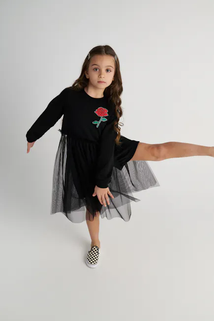 TWO IN A CASTLE - Two In A Castle TC SPARKLY ROSE SET W/TUTU TOP & SHORTS KID --- ΣΕΤ ΚΟΡΙΤΣΙ ΜΝ