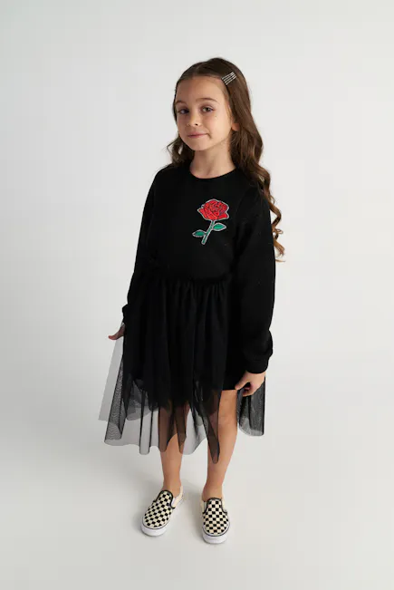 TWO IN A CASTLE - Two In A Castle TC SPARKLY ROSE SET W/TUTU TOP & SHORTS KID --- ΣΕΤ ΚΟΡΙΤΣΙ ΜΝ
