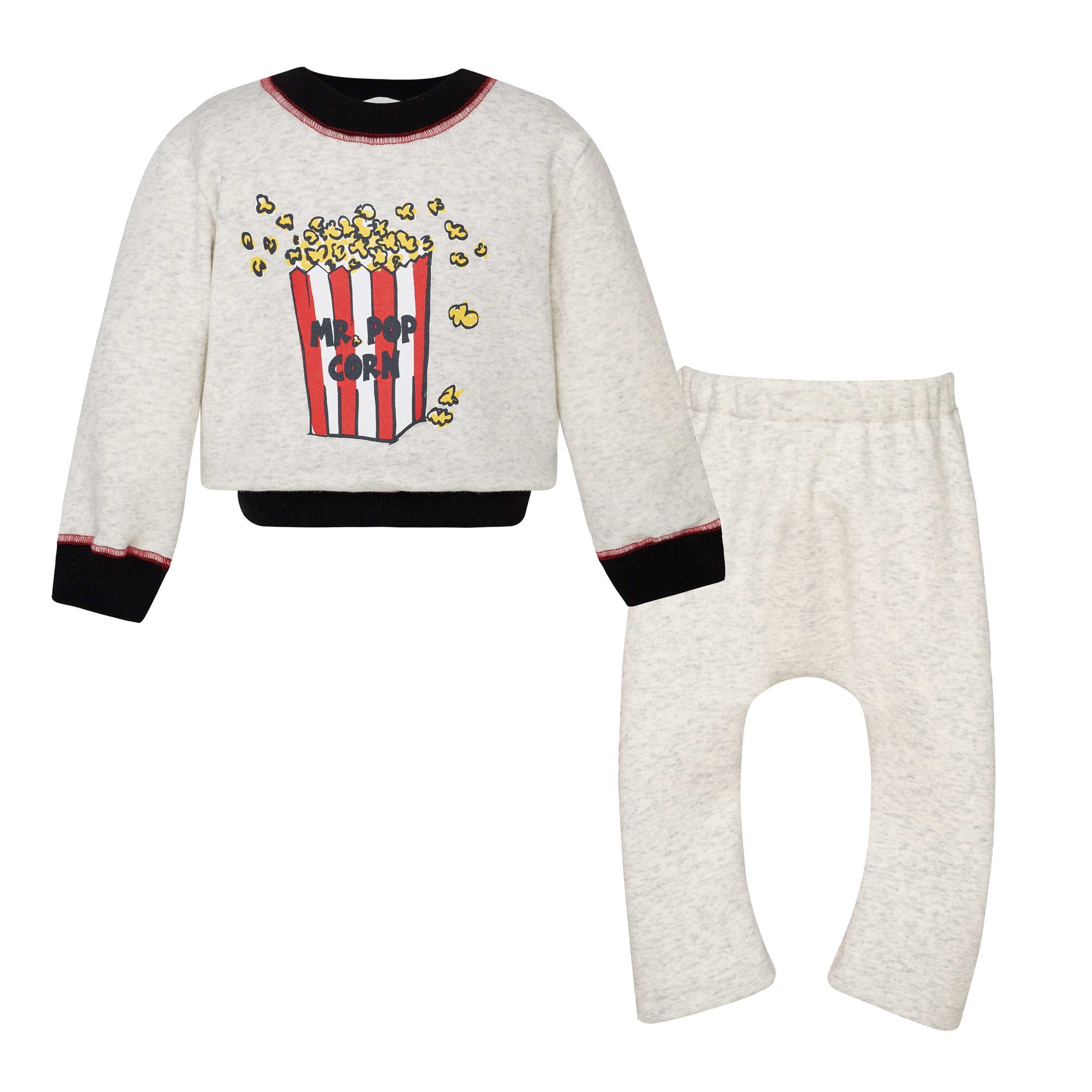  TC MOVIE NIGHT SET W/POP CORN TOP & SLOUCHY PANTS BABY- --- ΣΕΤ ΒΒ ΑΓΟΡΙ