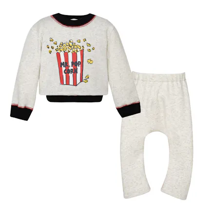 TWO IN A CASTLE - Two In A Castle TC MOVIE NIGHT SET W/POP CORN TOP & SLOUCHY PANTS BABY- --- ΣΕΤ ΒΒ ΑΓΟΡΙ