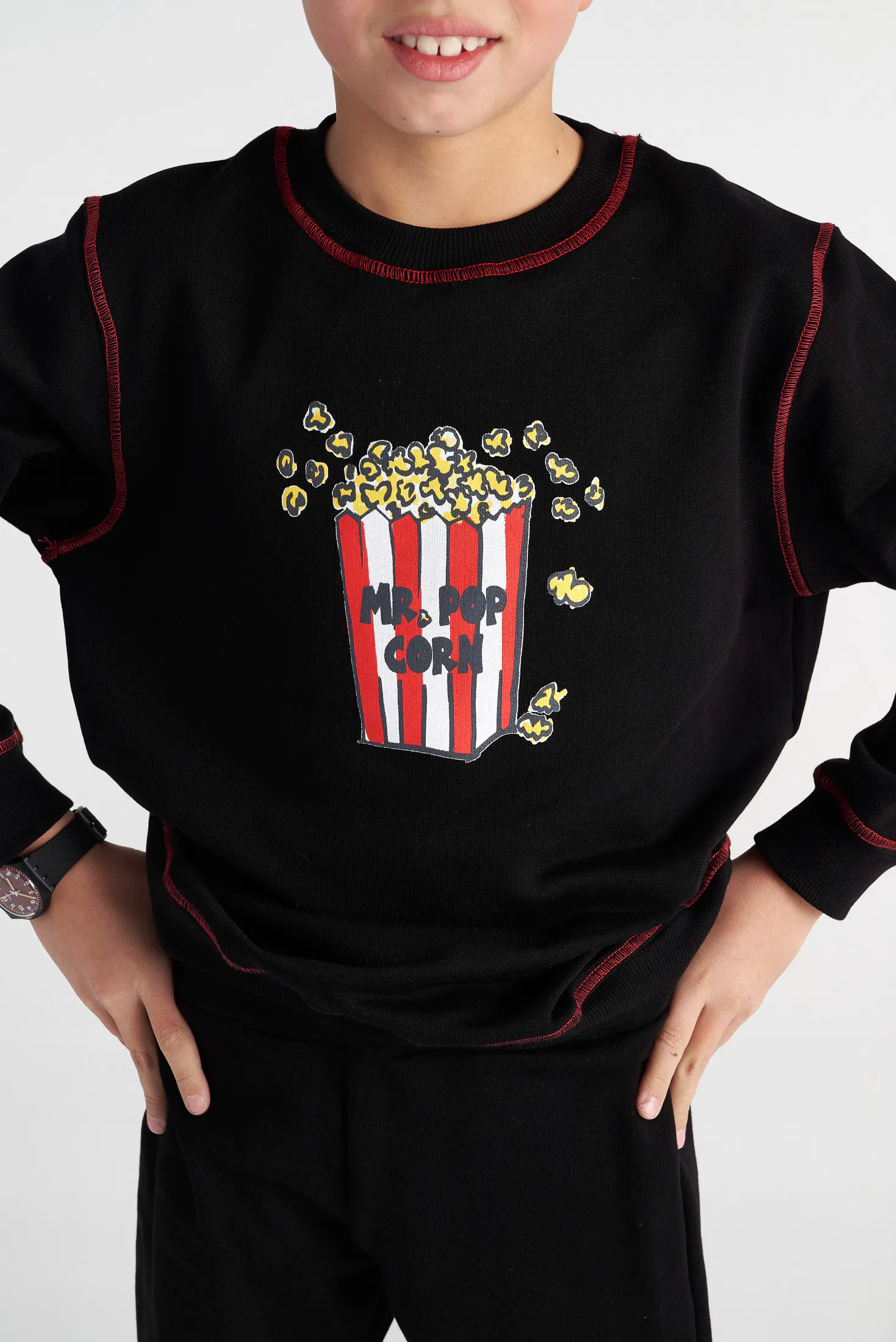 TWO IN A CASTLE - Two In A Castle TC MOVIE NIGHT SET W/POP CORN TOP & STRAIGHT LEG PANTS KID+ --- ΣΕΤ ΑΓΟΡΙ ΜΝ